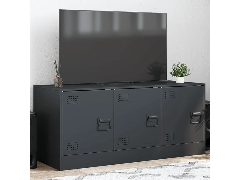 Mueble para TV  | Gabinete de TV |  Mueble de salón de acero gris antracita 99x39x44 cm