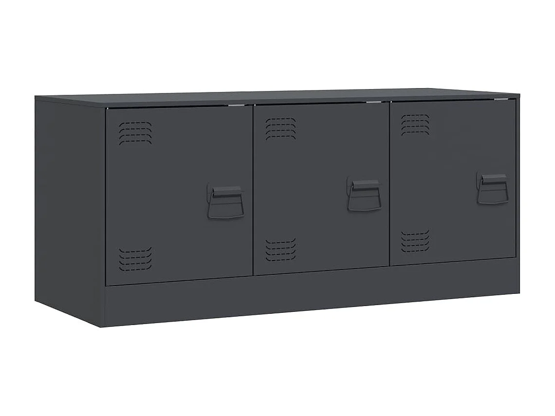 Meuble TV | Banc TV | Armoire TV anthracite 99x39x44 cm acier