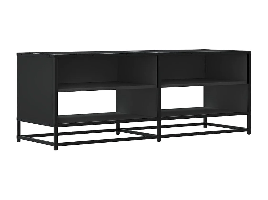 Mueble de TV | Mueble de salón madera de ingeniería y metal negro 120,5x40x46 cm
