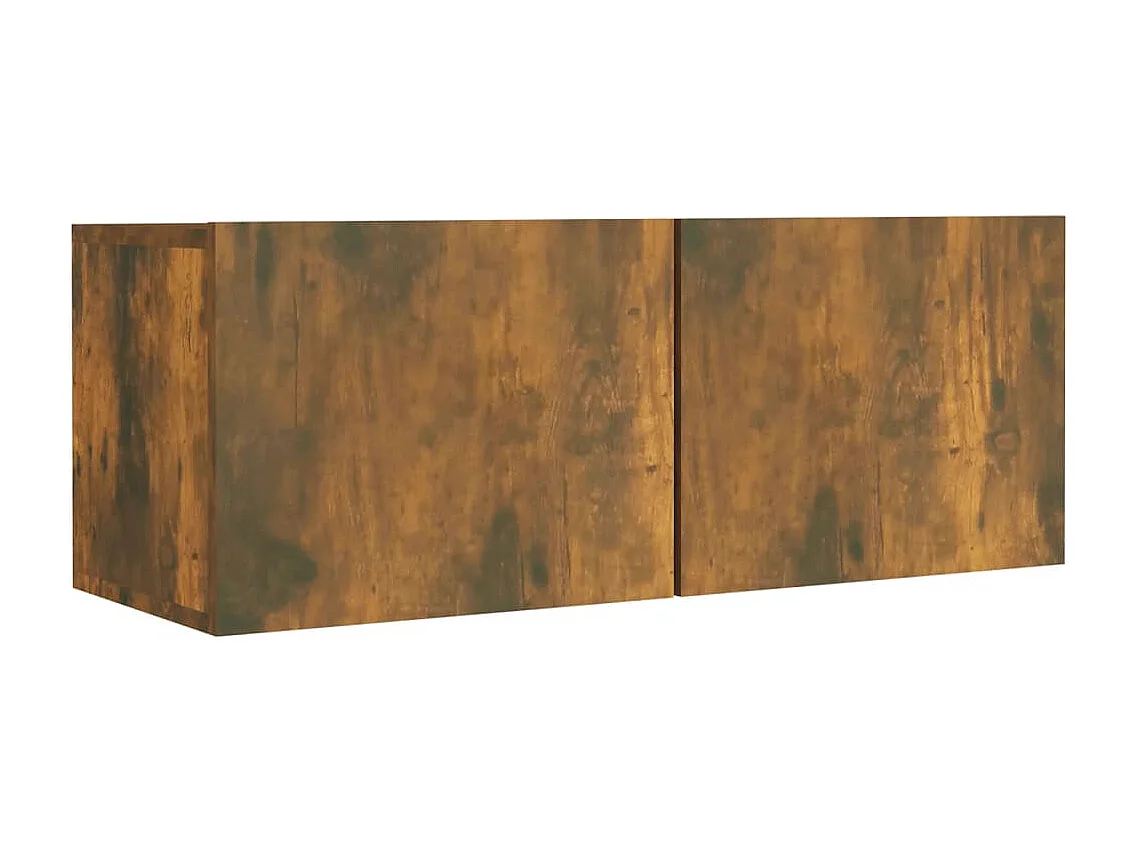 Set de muebles de TV | Gabinetes de TV |  Muebles de salón 5 pzas madera contrachapada roble ahumado