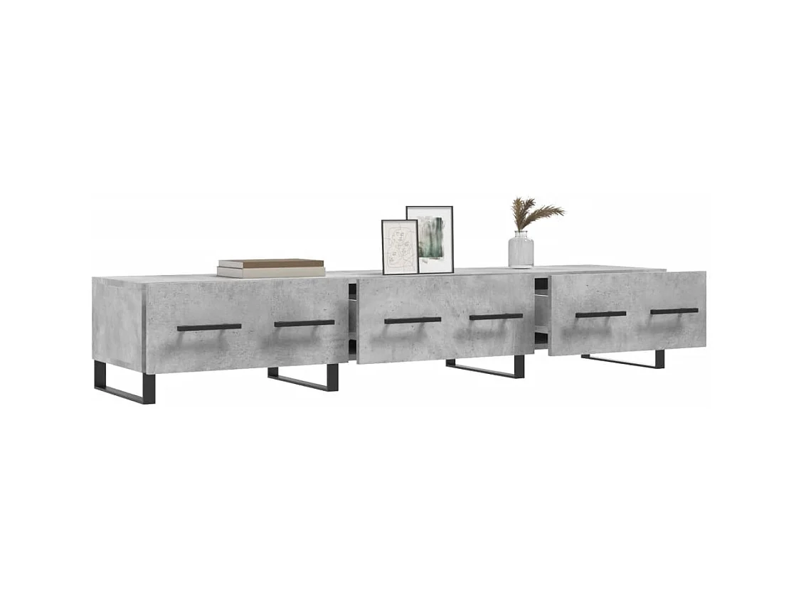 Mueble para TV  | Gabinete de TV |  Mueble de salón madera de ingeniería gris hormigón 150x36x30 cm