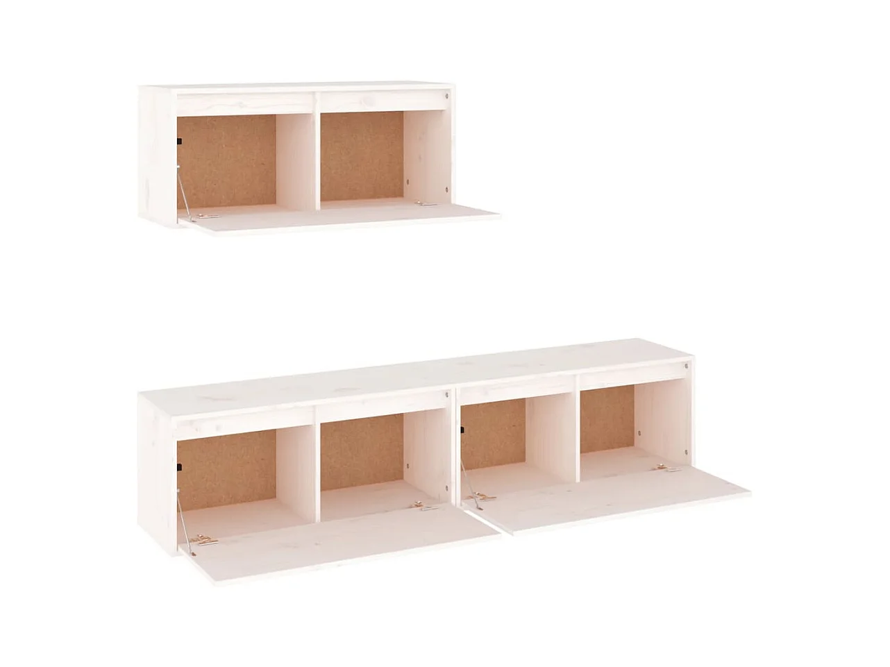 muebles para TV  | Gabinetes de TV |  Muebles de salón 3 piezas madera maciza de pino blanco