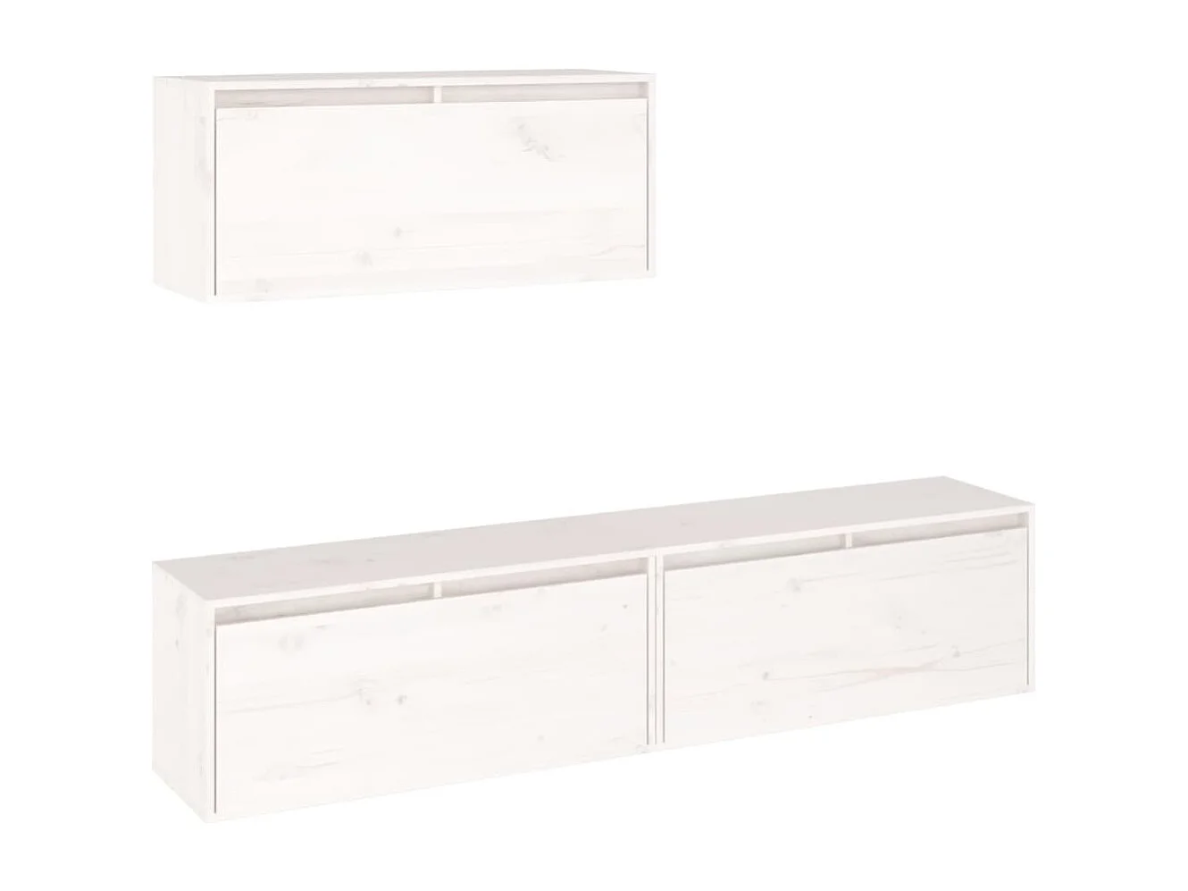 Meubles TV | Bancs TV | Armoires TV 3 pcs Blanc Bois massif de pin