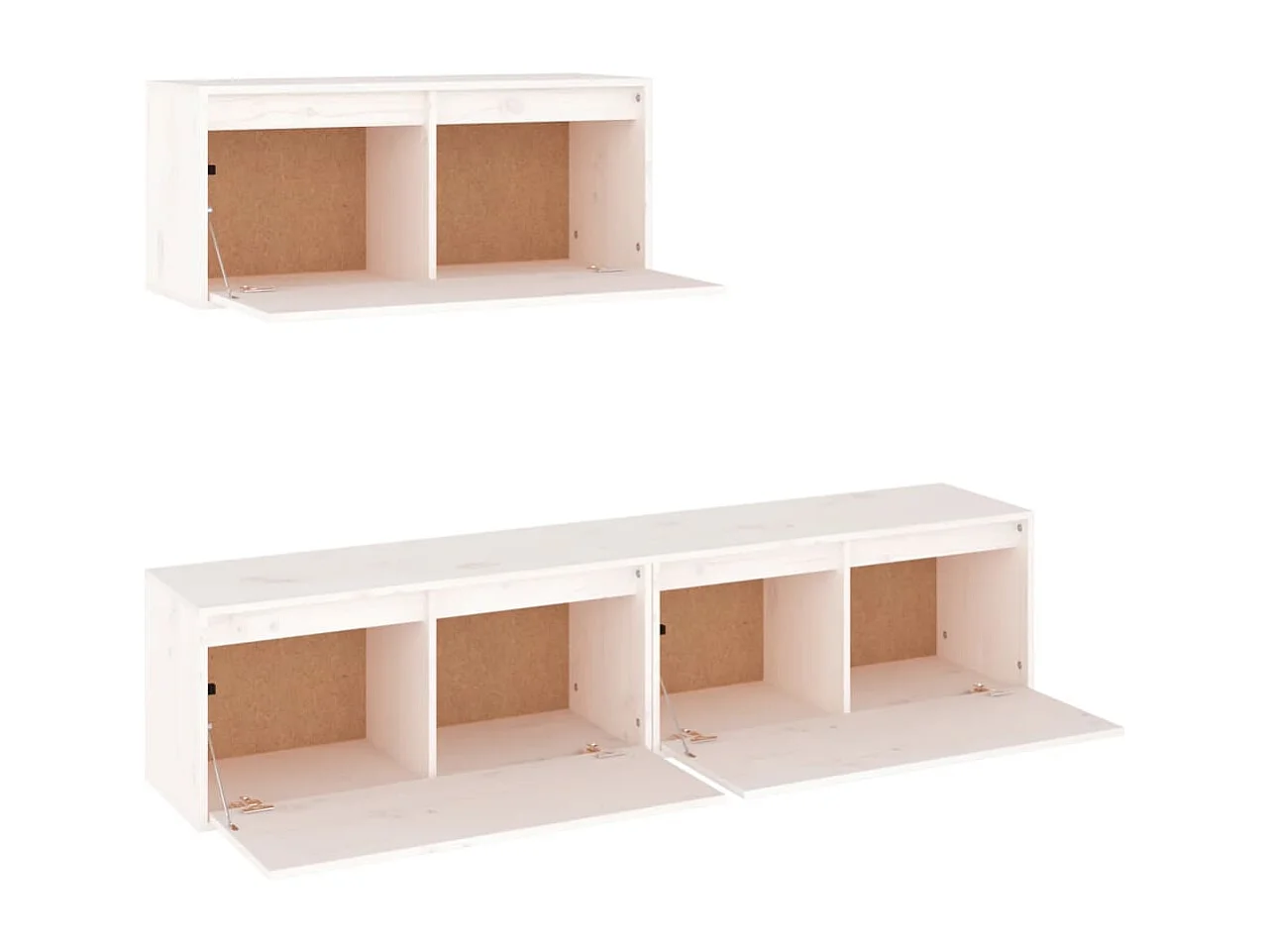 Meubles TV | Bancs TV | Armoires TV 3 pcs Blanc Bois massif de pin