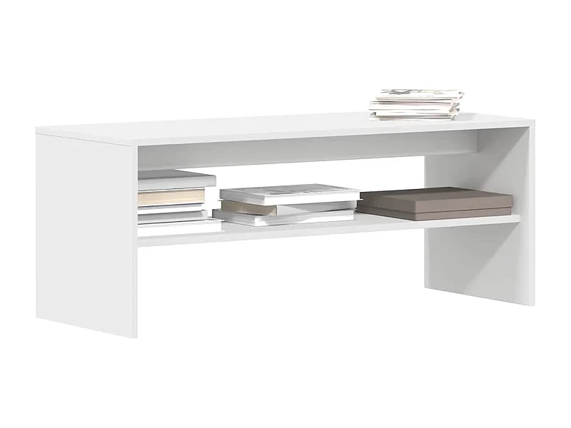 Mueble para TV  | Gabinete de TV |  Mueble de salón madera contrachapada blanco 100x40x40 cm