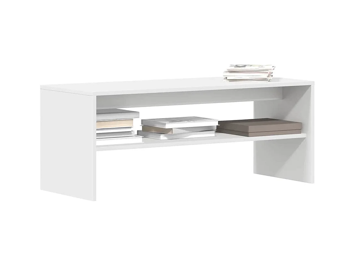 Mueble para TV  | Gabinete de TV |  Mueble de salón madera contrachapada blanco 100x40x40 cm