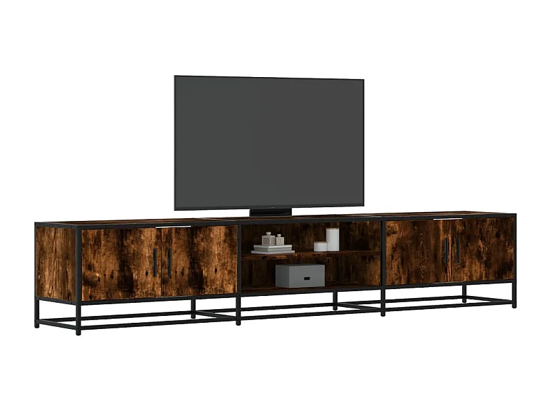 Mueble para TV  | Gabinete de TV |  Mueble de salón madera de ingeniería roble ahumado 210x35x41 cm