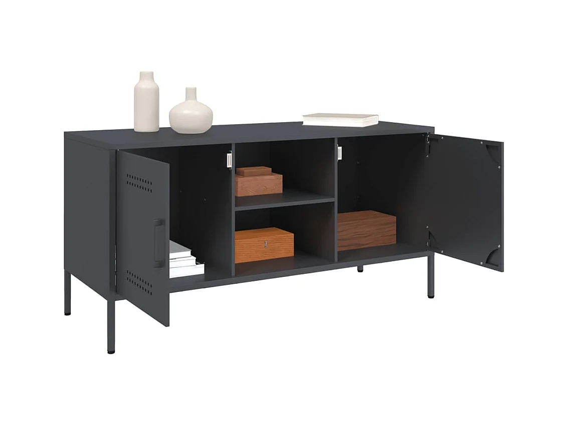 Mueble de TV | Mueble de salón de acero gris antracita 100,5x39x50,5 cm