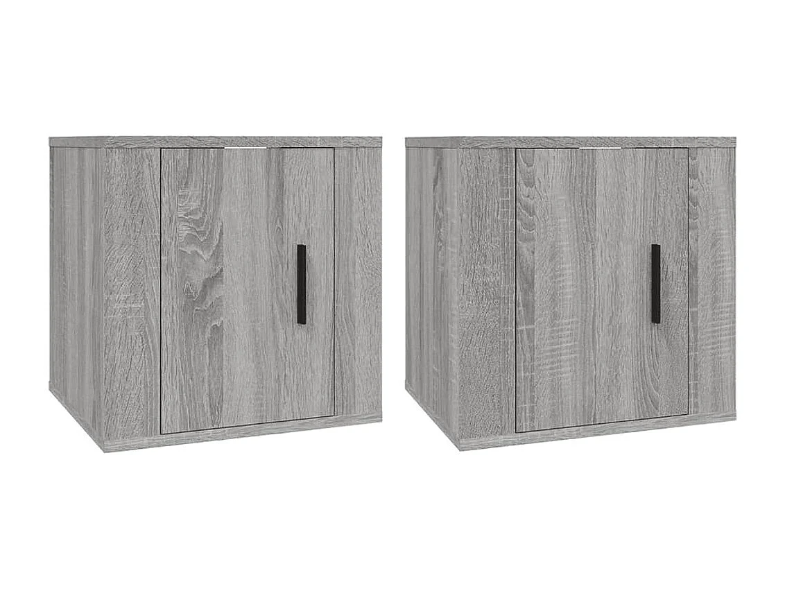 muebles para TV  | Gabinetes de TV |  Muebles de salón de pared 2 uds gris Sonoma 40x34,5x40 cm