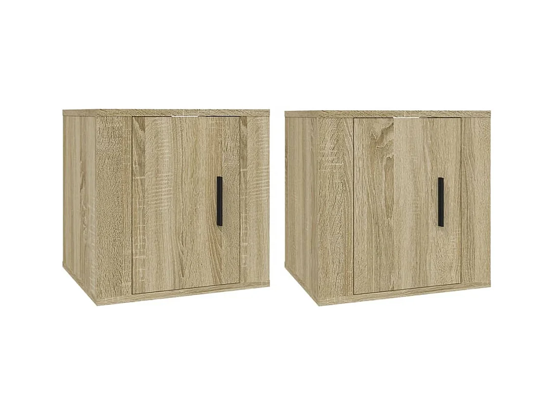 Meubles TV | Bancs TV | Armoires TV muraux 2 pcs Chêne sonoma 40x34,5x40 cm