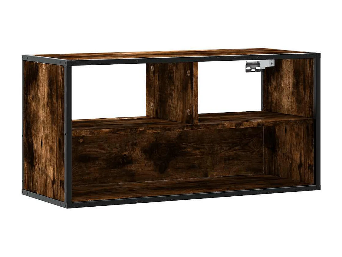 Tv-meubel | Tv-Bank | TV-kast80x31x39,5cm bewerkt hout metaal gerookt eikenkleurig