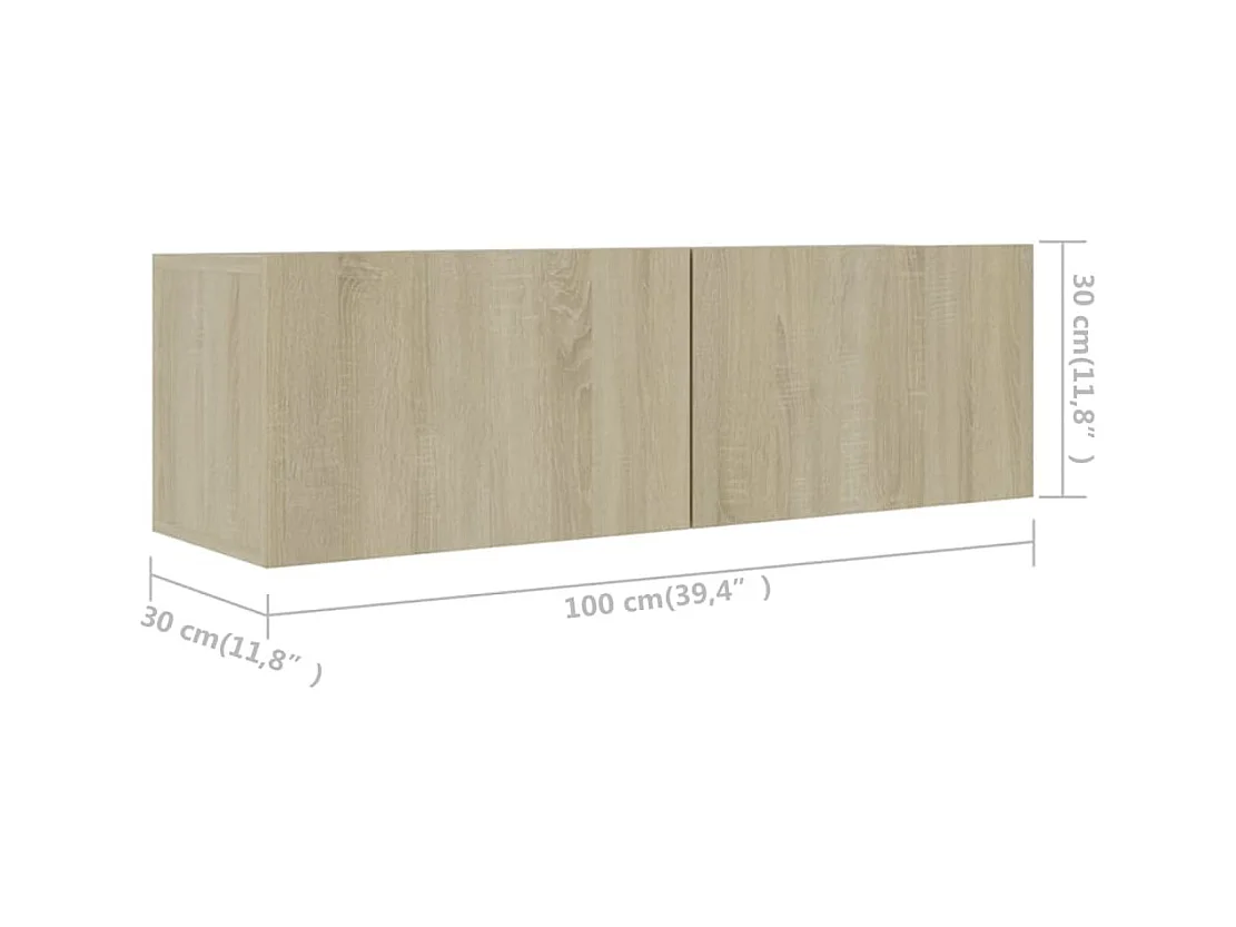 Meubles TV | Bancs TV | Armoires TV 3 pcs Chêne sonoma Bois d'ingénierie