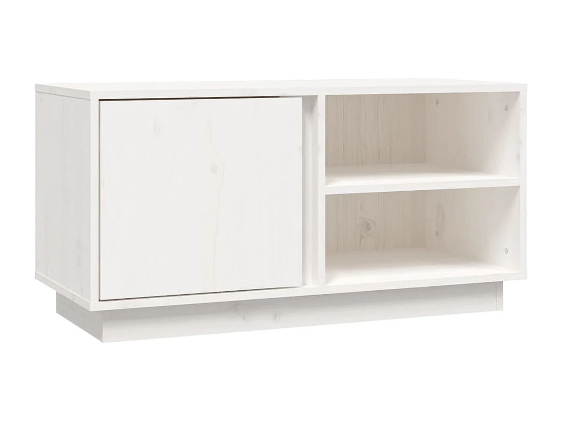 Mueble de TV | Mueble de salón madera maciza de pino blanco 80x35x40,5 cm