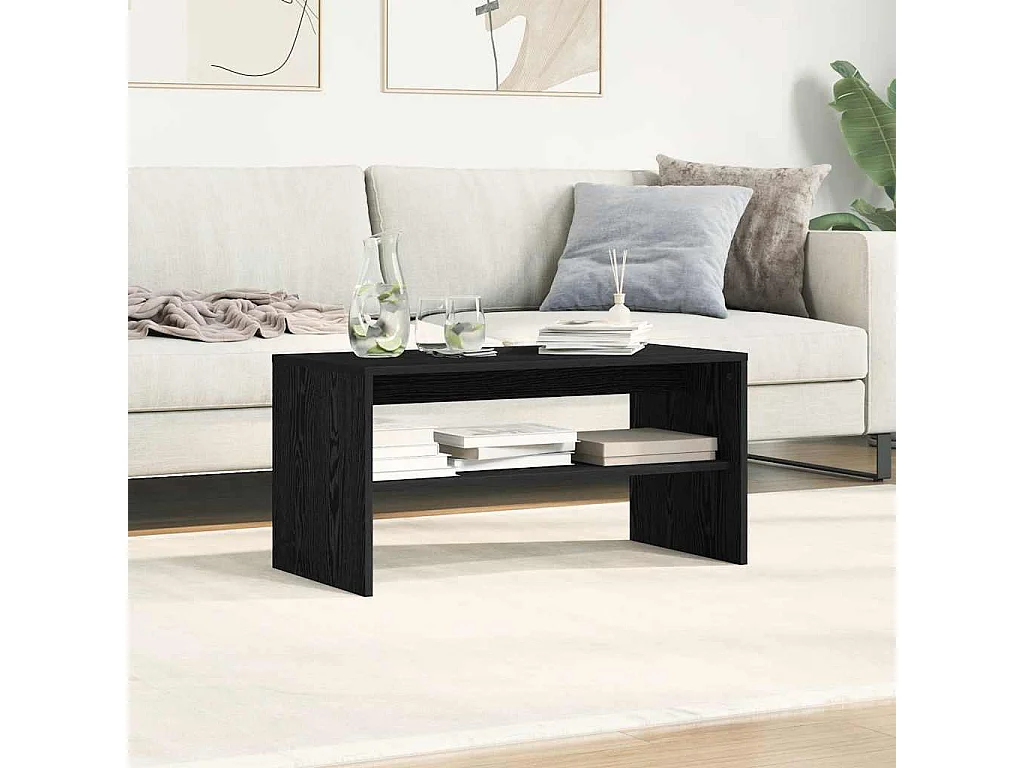 Mueble de TV | Mueble de salón madera de ingeniería roble negro 80x40x40 cm