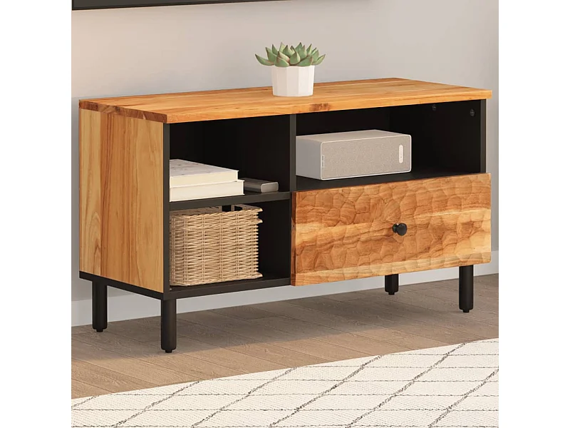 Meuble TV | Banc TV | Armoire TV 80x33x46 cm bois d'acacia massif