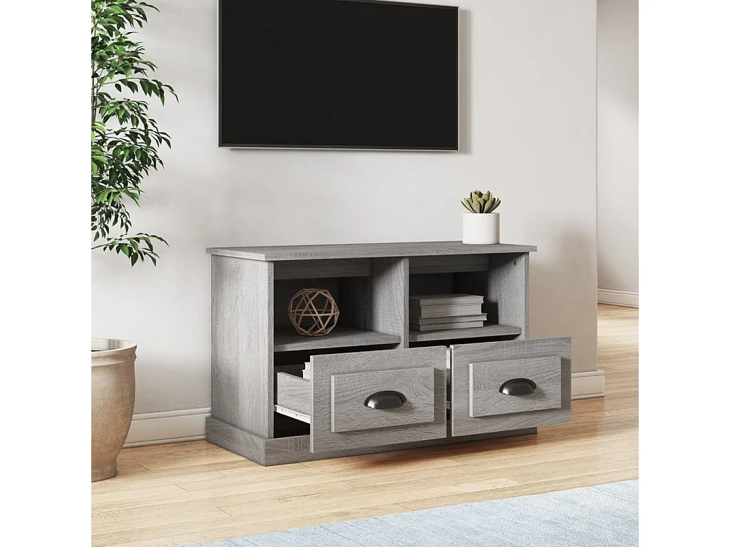 Meuble TV | Banc TV | Armoire TV sonoma gris 80x35x50 cm bois d'ingénierie