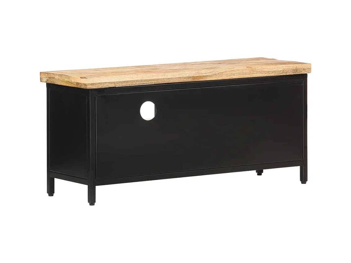 Mueble para TV  | Gabinete de TV |  Mueble de salón de madera maciza de mango rugosa 90x30x41 cm