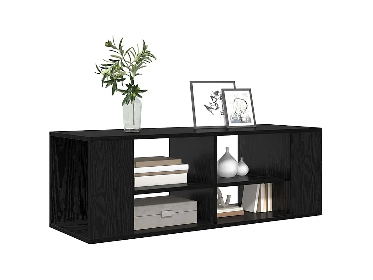 Mueble para TV  | Gabinete de TV |  Mueble de salón Montado en la Pared Roble negro 102 x 35 x 35 cm