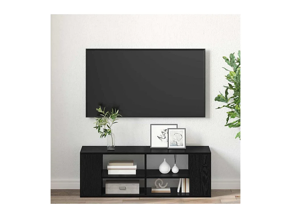 Mueble para TV  | Gabinete de TV |  Mueble de salón Montado en la Pared Roble negro 102 x 35 x 35 cm