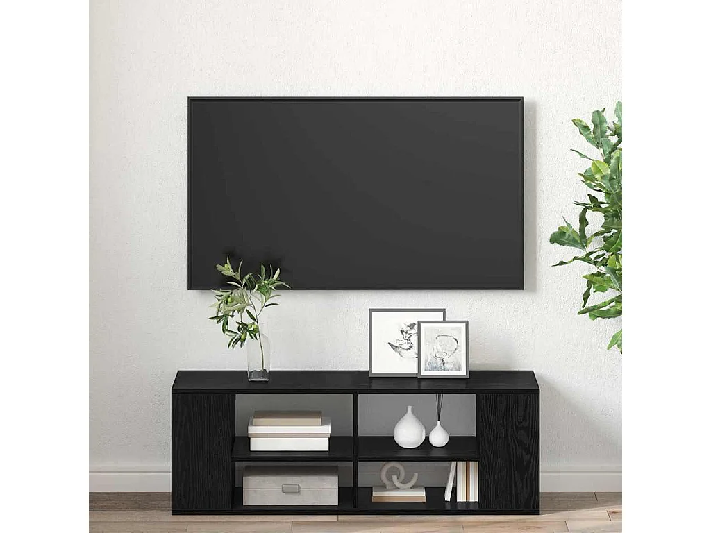 Mueble para TV  | Gabinete de TV |  Mueble de salón Montado en la Pared Roble negro 102 x 35 x 35 cm