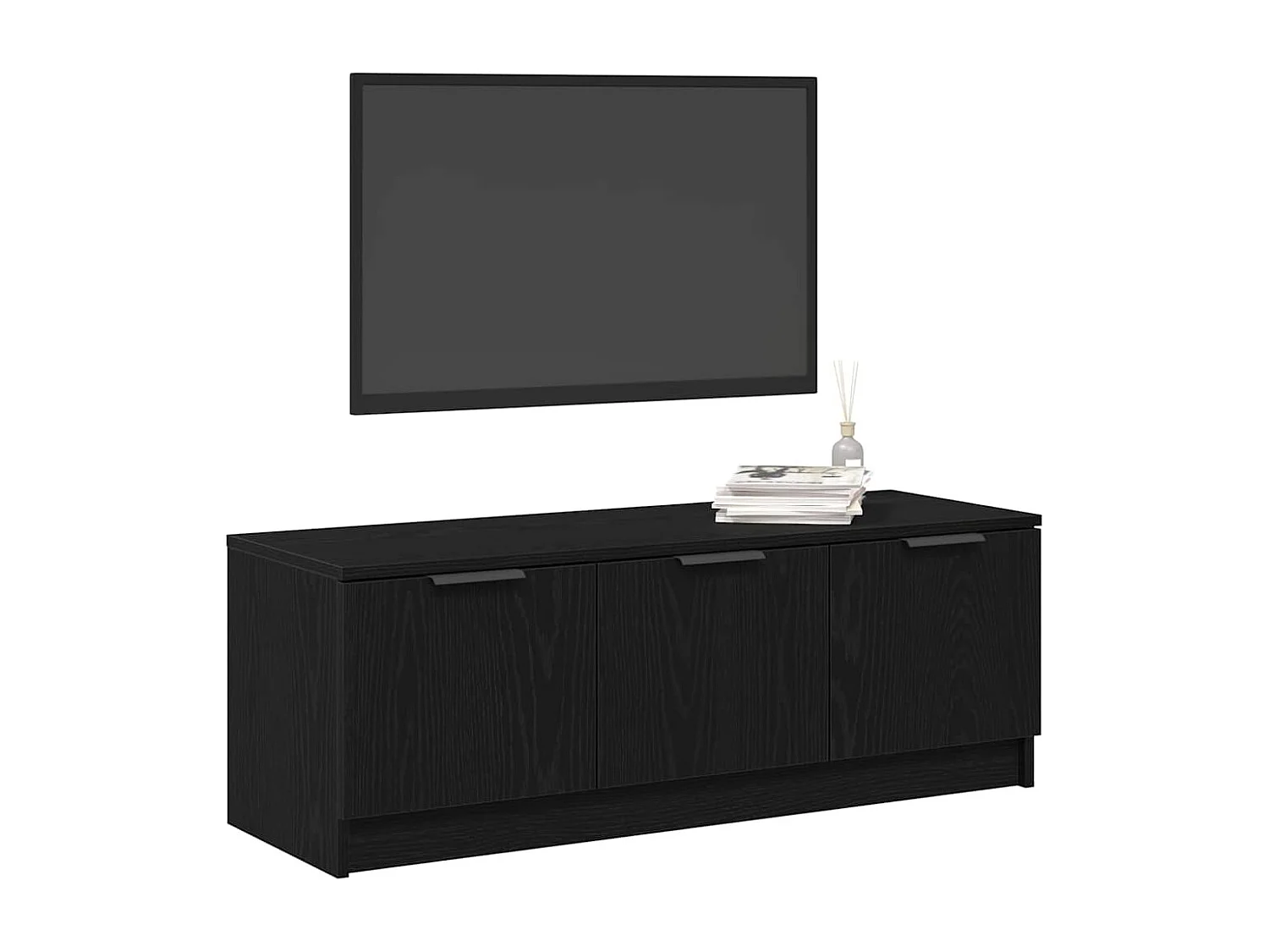 Mueble de TV | Mueble de salón Roble negro 102 x 35 x 36.5 cm