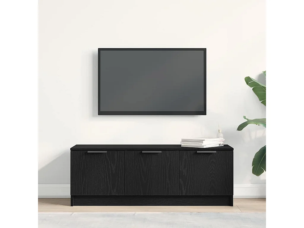 Mueble de TV | Mueble de salón Roble negro 102 x 35 x 36.5 cm