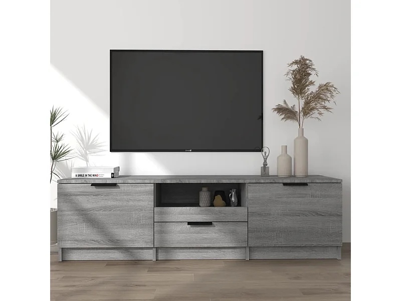 Meuble TV | Banc TV | Armoire TV Sonoma gris 140x35x40 cm Bois d'ingénierie