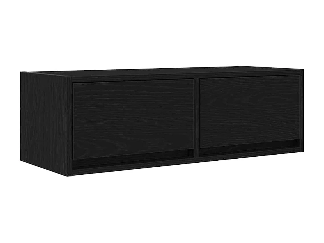 Mueble de TV | Mueble de salón de madera de roble negro 80x31x25,5 cm
