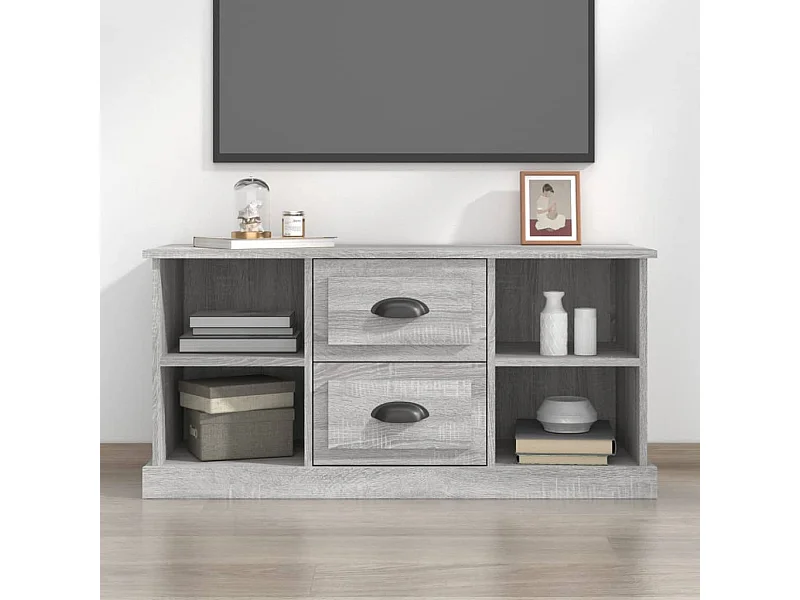 Meuble TV | Banc TV | Armoire TV sonoma gris 99,5x35,5x48 cm bois d'ingénierie
