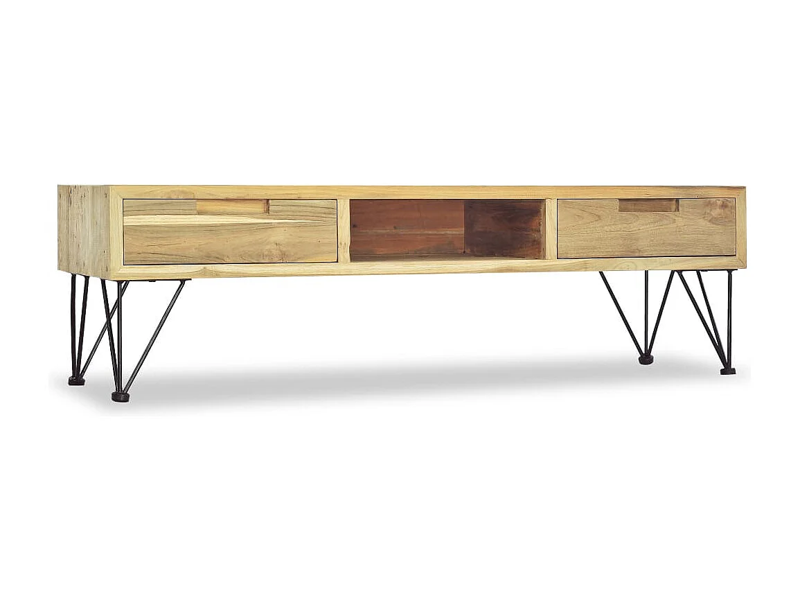 Meuble TV | Banc TV | Armoire TV 120x35x35 cm Teck massif