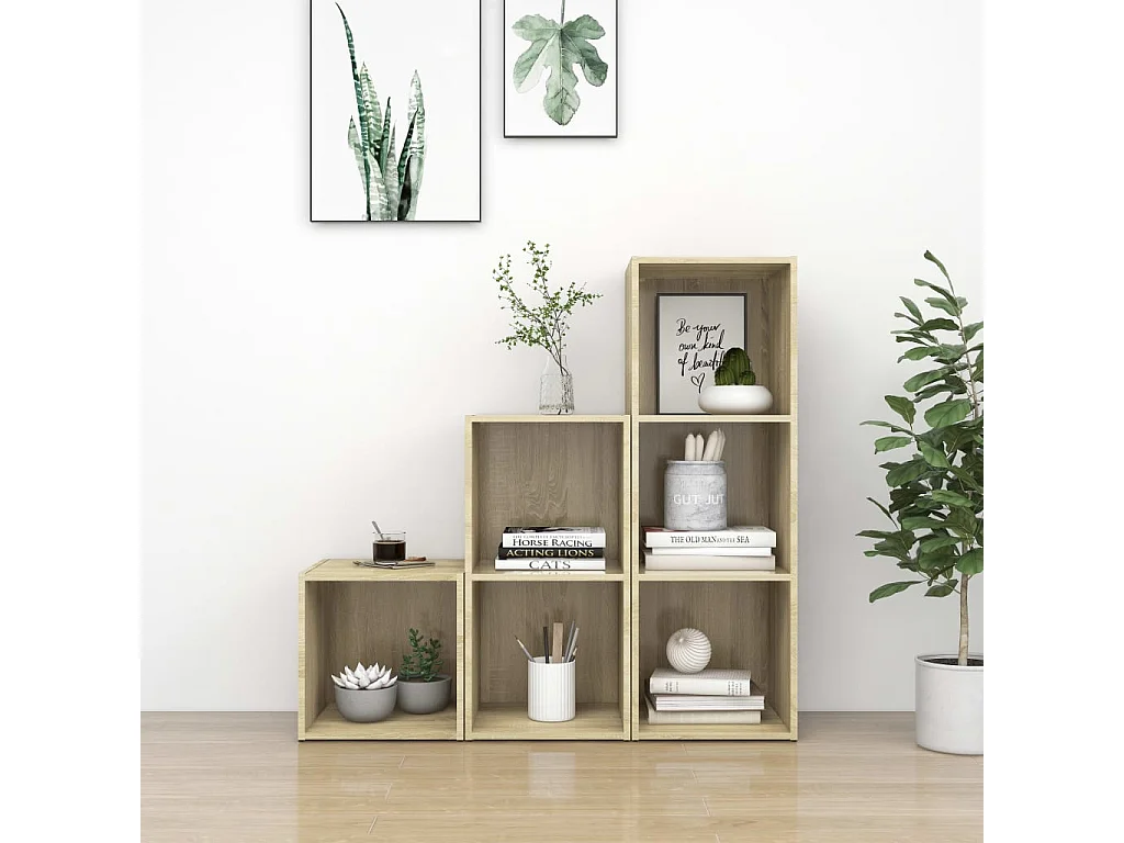 Ensemble de meubles TV | Bancs TV | Armoires TV 3 pcs Chêne sonoma Bois d'ingénierie