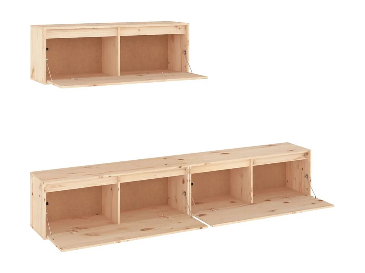 Meubles TV | Bancs TV | Armoires TV 3 pcs Bois massif de pin