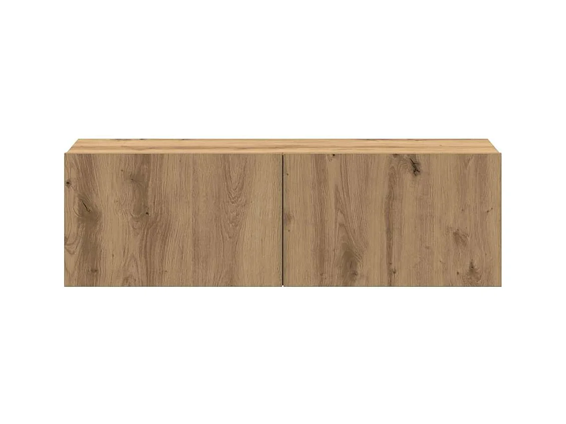 Set Mobile TV | Armadietto TV 4 pz Montato a Parete Rovere in Legno Multistrato