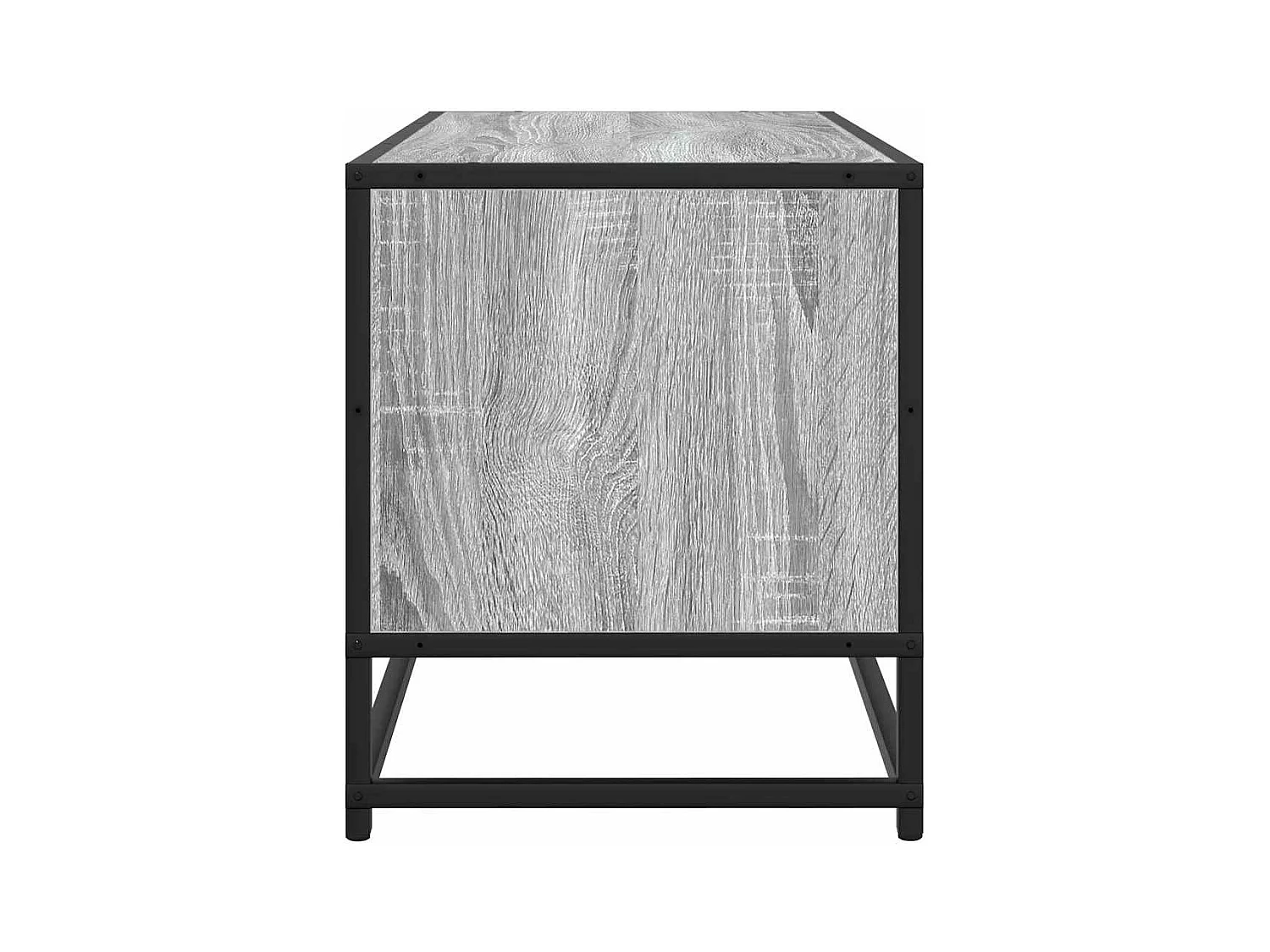 Tv-meubel | Tv-Bank | TV-kast100x34,5x40 cm bewerkt hout metaal grijs sonoma eiken