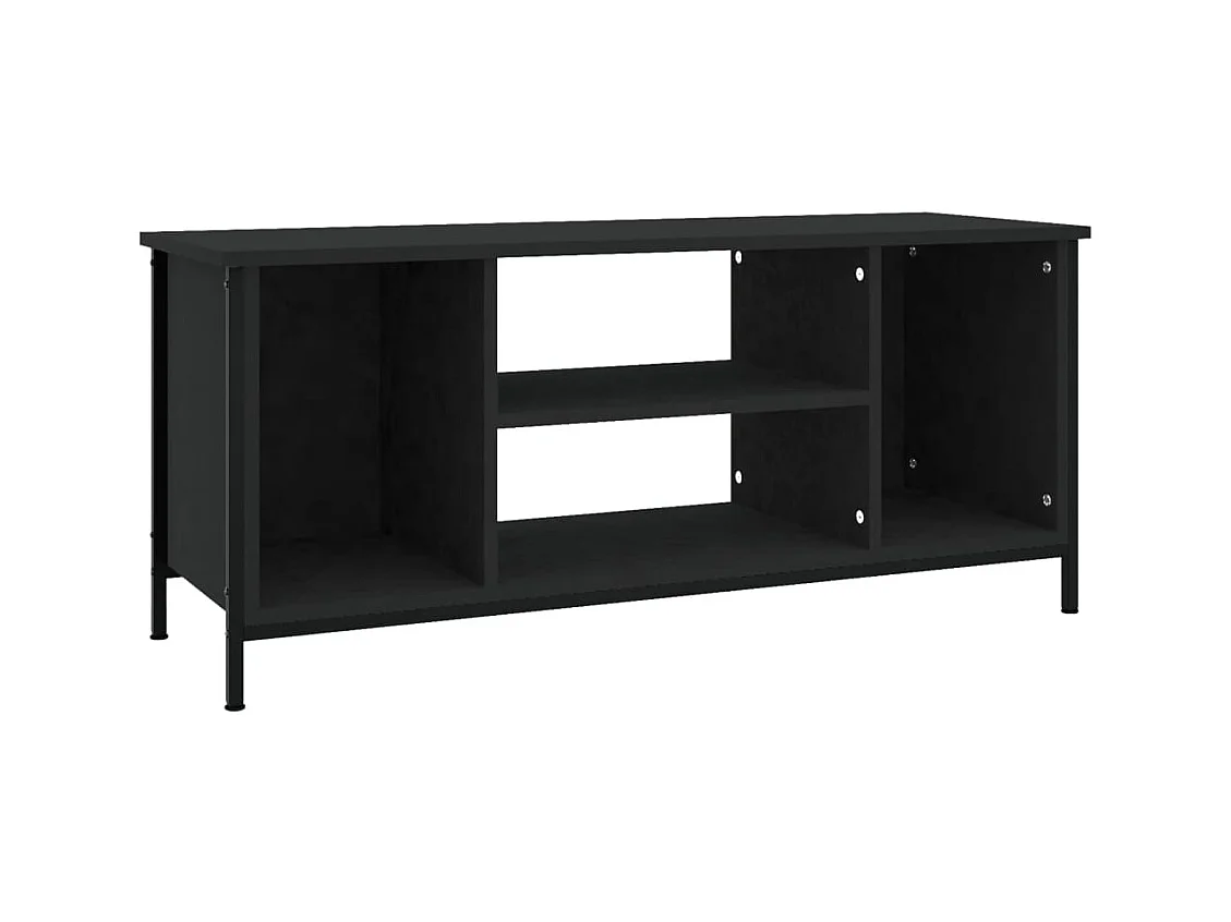 Mueble de TV | Mueble de salón madera contrachapada negro 102x35x45 cm