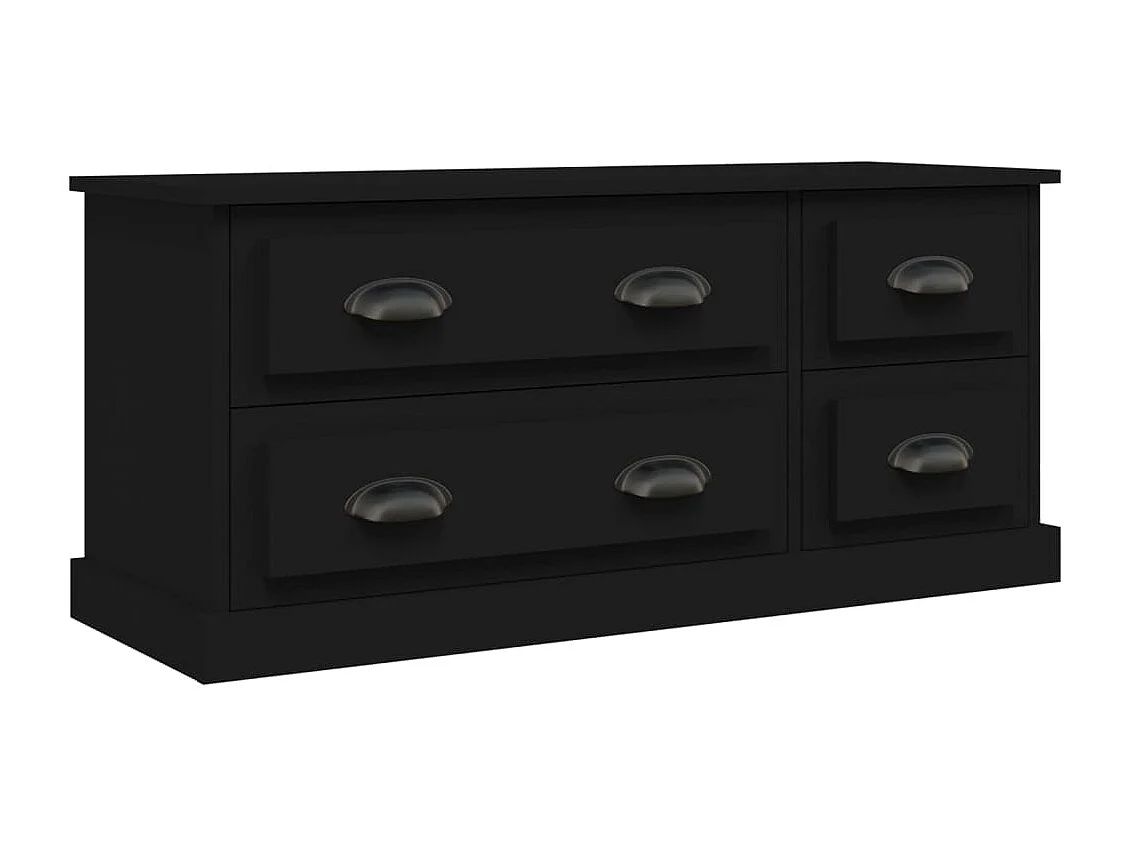 Meuble TV | Banc TV | Armoire TV noir 100x35,5x45 cm bois d'ingénierie