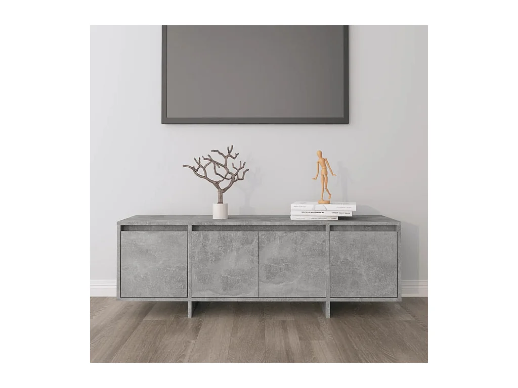 Mueble de TV | Mueble de salón madera contrachapada gris hormigón 120x30x40,5 cm