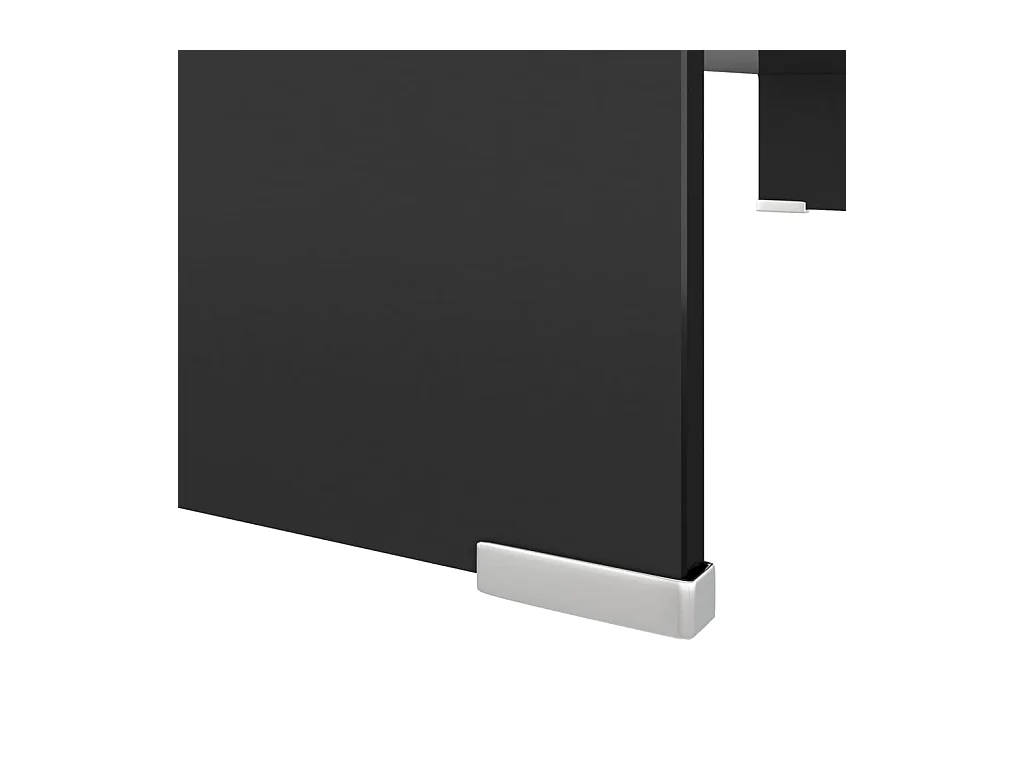 Mueble TV | Soporte para TV/Elevador monitor cristal negro 90x30x13 cm