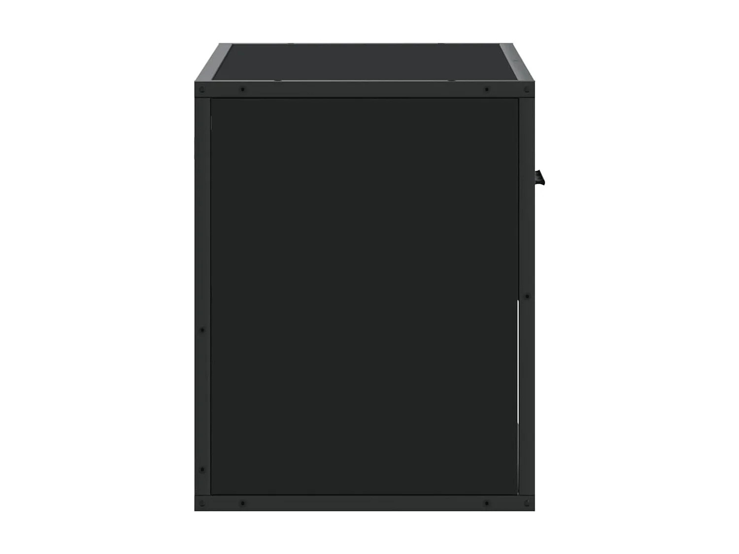 Mueble de TV | Mueble de salón metal y madera de ingeniería negro 60x31x39,5 cm