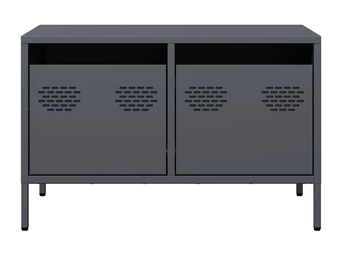Mueble para TV  | Gabinete de TV |  Mueble de salón acero laminado en frío antracita 68x39x43,5 cm