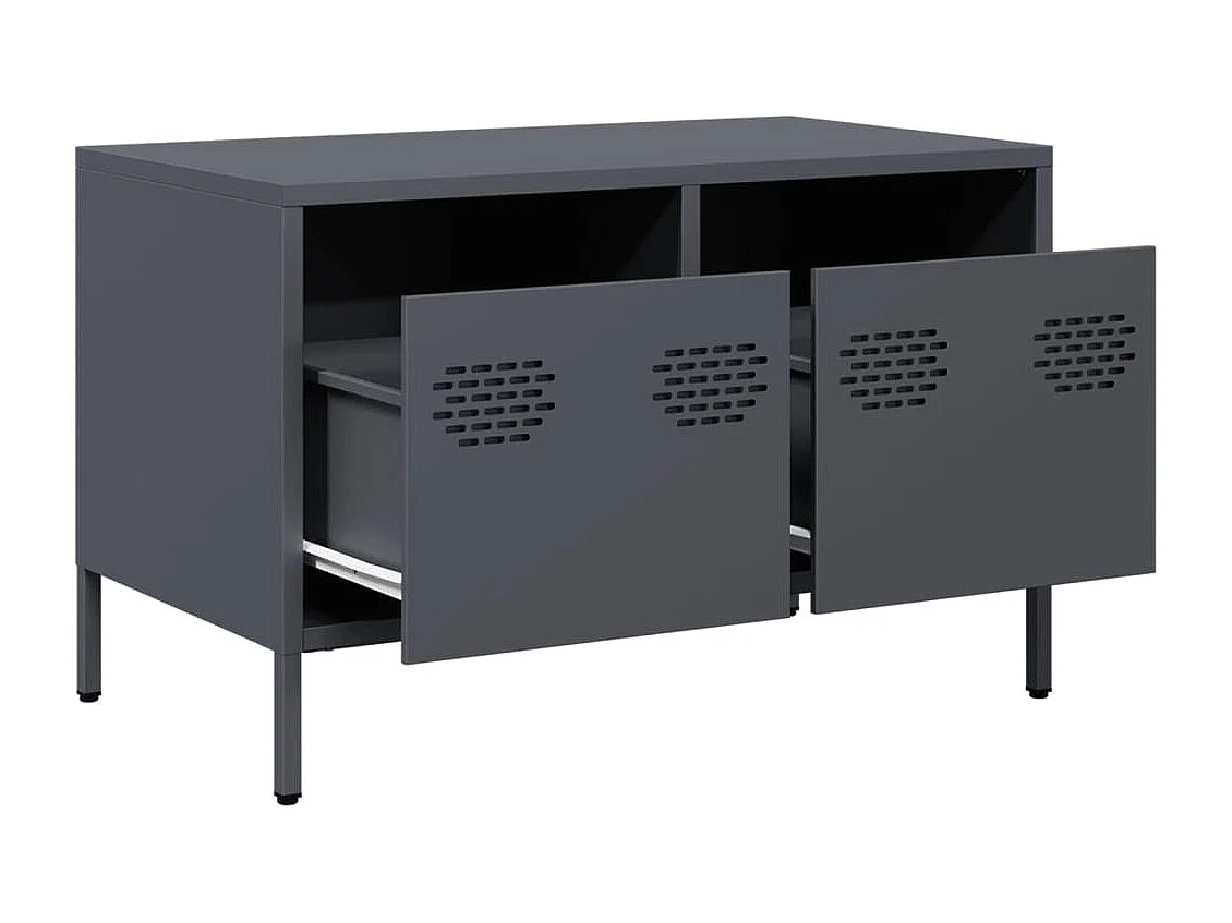 Mueble para TV  | Gabinete de TV |  Mueble de salón acero laminado en frío antracita 68x39x43,5 cm