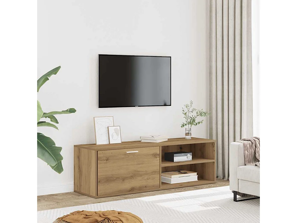 Mueble de TV | Mueble de salón madera de ingeniería roble artesanal 120x34x37 cm