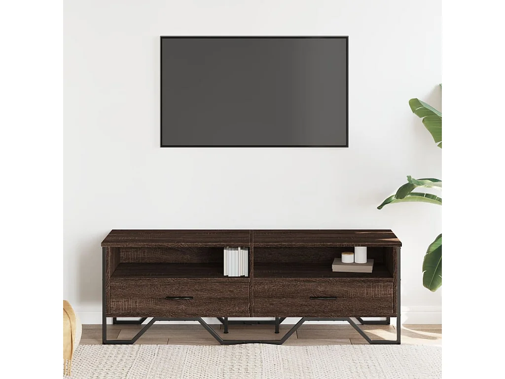 Meuble TV | Banc TV | Armoire TV chêne marron 122x34x41 cm bois d'ingénierie