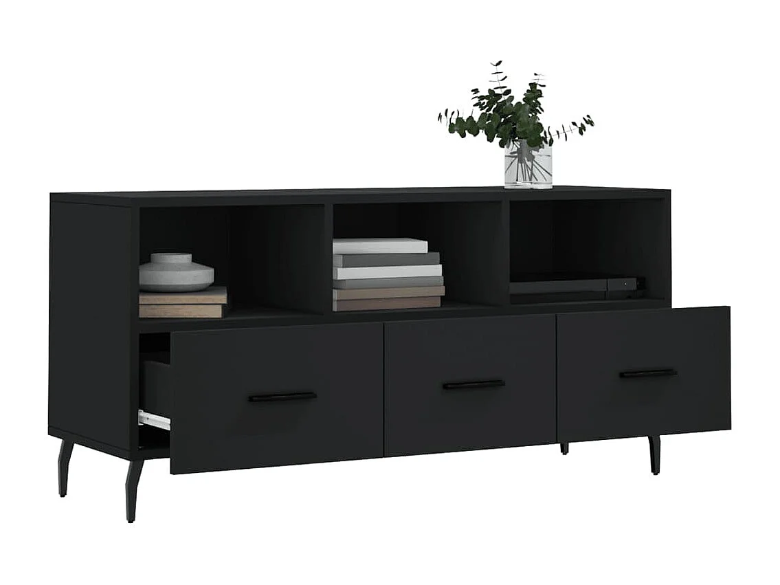 Mueble de TV | Mueble de salón madera de ingeniería negro 102x36x50 cm