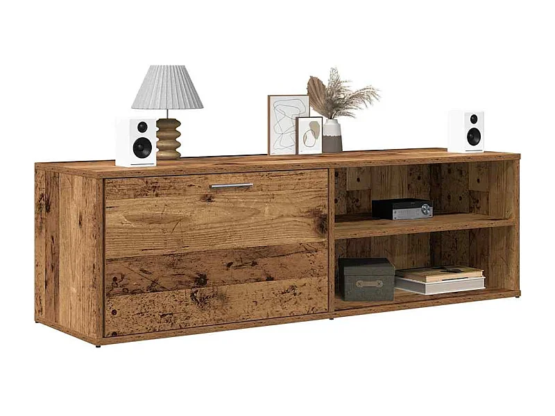 Mueble de TV | Mueble de salón madera contrachapada envejecida 120x34x37 cm