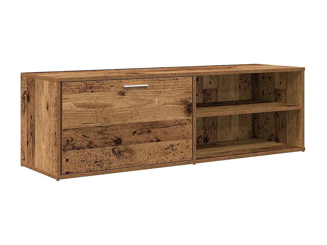 Tv-meubel | Tv-Bank | TV-kast120x34x37 cm bewerkt hout oud houtkleurig