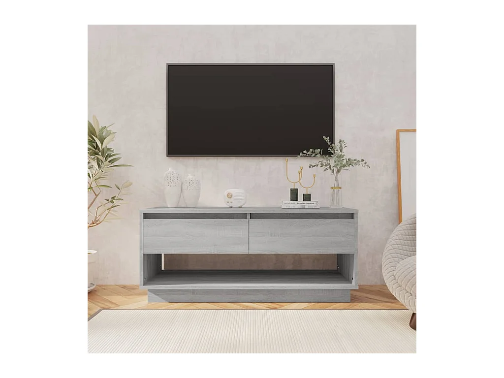 Meuble TV | Banc TV | Armoire TV Sonoma gris 102x41x44 cm Bois d'ingénierie