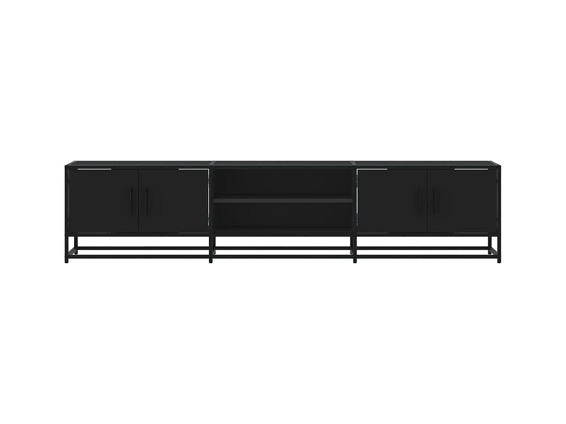 Mueble de TV | Mueble de salón madera de ingeniería negro 180x35x41 cm