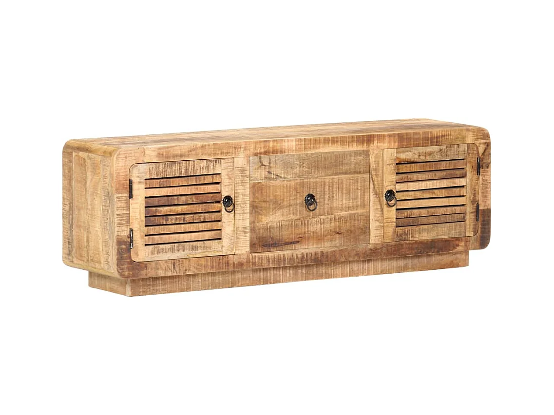 Mueble para TV  | Gabinete de TV |  Mueble de salón de madera maciza de mango rugosa 120x30x40 cm