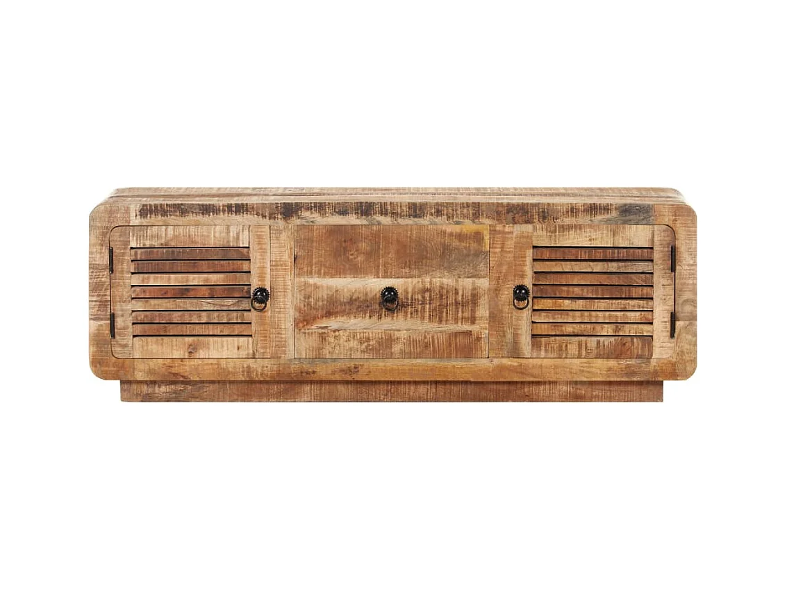 Mueble para TV  | Gabinete de TV |  Mueble de salón de madera maciza de mango rugosa 120x30x40 cm